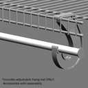 ClosetMaid 2050 Super Slide Adjustable Hanging Closet Rod, 2' x 4', White