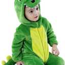QIAONIUNIU Halloween Baby Green Dinosaur Costumes Toddler Outfit Infants Cosplay Romper 100/80