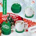 12 Pack Christmas Felt Coasters - Absorbent Felt Coasters for Tea, Coffee, Decorative Holiday Supplies