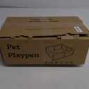 42x42 Inch Puppy Playpen with Cover, Dog Playpen for Puppies or Small Dogs, Pet Fence for Indoor & Outdoor, Sturdy Safety Dog Pen with Thickened Fabric, High-Strength Nylon Wire Mesh, Blue