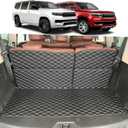 Cargo Liners Compatible with 2022-2025 Jeep Wagoneer/Jeep Grand Wagoneer (Not fit L) Trunk Mat and Rear Backrest Cargo Mat