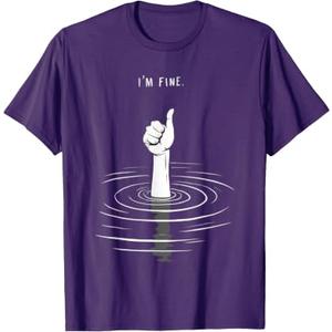 I'm Fine Like Hand Thumbs Up On Water Surface - I'm Fine T-Shirt, Size XXL