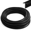 Innconee 50Ft Swimming Pool Liner Lock Wedge Shaped Liner Bead Lock T-Shape Swimming Line Roll Bead Flexible PVC Patch Kit for Above Ground, in Ground Pool Beaded Liners (Black)