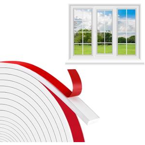 Storystore Window Grid Kit, 0.79inx68ft Window Grille Inserts Grid Kit, White TPE Self-Adhesive Peel and Stick Trim Molding, Flexible Windows Mullions for Windows Door Frames Home Decoration