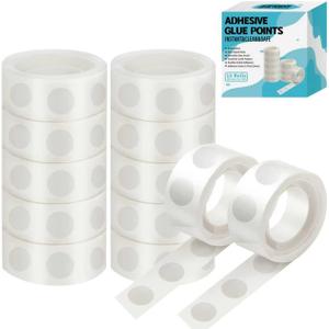 gegemaoyi 1000Pcs Clear Glue Dots Double Sided Adhesive Points for Balloons Craft Decor