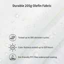 9FT Wood Patio Umbrella, Large Outdoor Table Pool Umbrella | 205G Olefin/180G Polyester Fabric, Push-Pull Operation Market Umbrella, 8 Rib Vented Canopy, Ideal for Patio, Backyard