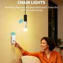 DEWENWILS Remote Control Light Bulb Socket, Wireless Light Switch for Pull Chain Light Fixture, E26 E27 Bulb Base, No Wiring, ETL Listed(1 Wall Mounted Switch+2 Socket)