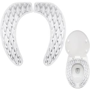 Gel Toilet Seat Cushion Pad Washable Toilet Seat Cover Portable Padded Toilet Seat Adhesive Padded Riser Cushion for Toilets Commode Chair Pain Relief Comfort for Elderly Handicapped (Clear) (Clear)
