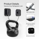 Combination Refrigerator Lock - Resettable Code Fridge Lock for Kids, Adults, Heavy Duty Child Safety Locks for French Door Fridge, Freezer, Cabinet, Pantry, Easy Install No Keys Needed(2Pack) (Black)