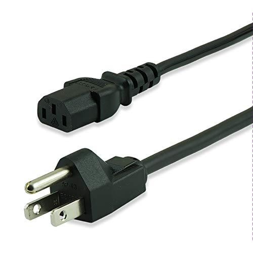 GE Replacement AC Power Cord, 10 ft. Cable, for Computers, Desktops, Printers, Monitors and More, Black, 34507