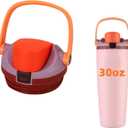 Replacement Lid Compatible with Owala FreeSip Sway 30oz Water Bottle (Orange, For Owala Sway 30oz)