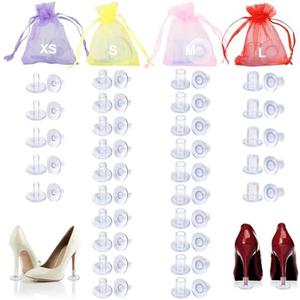 30 Pairs 4 Sizes Heel Protectors for Grass, High Heel Stoppers for Grass, Clear Stiletto High Heel Caps for Walking on Grass