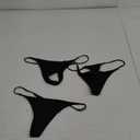 KUKU PANDA Cotton Thongs for Women Sexy Seamless Woman G String Panties 3 Pack Set S