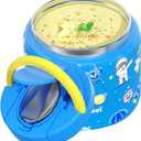 11.8 oz Thermo for Hot Food, Soup Thermo Stainless Steel, Hot Food Container with Fold-up Spoon, Flip Open Lid School Insulated Food Jar, Keep Hot & Cold for Work, Blue-Astronauts