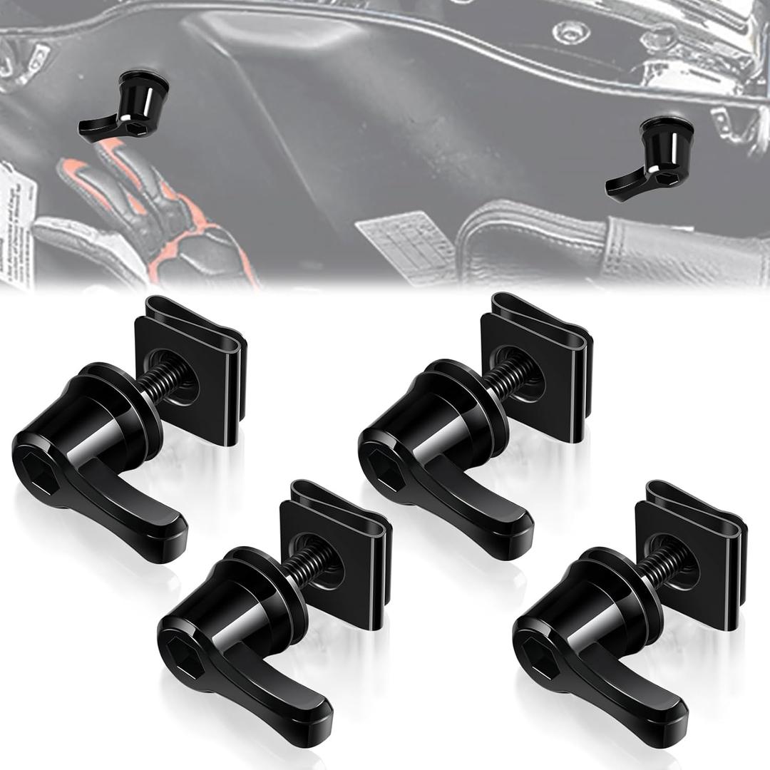 Amazicha New Saddle Bag Lock Hardware Bolt Kit, Theft Deterrent SaddleBag lever locks Mounting Hardware screws Compatible for Harley Davidson Touring Street Glide Electra Glide Softail 1992-Later