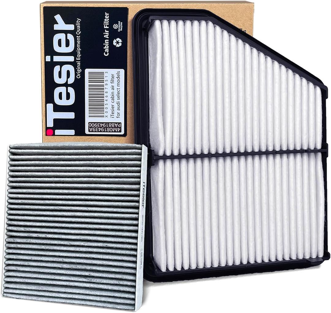 Engine & Cabin Air Filter Kit for Civic 2.0L (2016-2025), HRV HR-V (2023-2025), (Naturally Aspirated ONLY), OEM 17220-5BA-A00, CA12051, 80292TF0G01 (NOT FOR Hybrid/Type R)