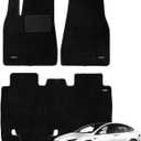 WENNEBIRD Superior Carpet Floor Mats for 2021-2026 Tesla Model X 5 Seats (Not for 6 Seats & 7 Seats & Chrome Rails), 0.6-Inch Ultra-Thick, Noise-Reducing, All-Weather Waterproof Anti-Slip 3-Pc Set