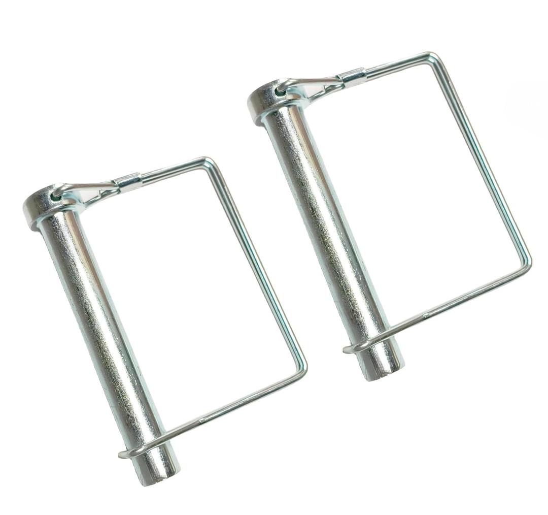Heavy Duty Square Safety Coupling Pin, High Strength Spring Steel Axle Lock Pin Alignment Pin 15/32" x 3-3/20" (12x80) (2 Pcs)