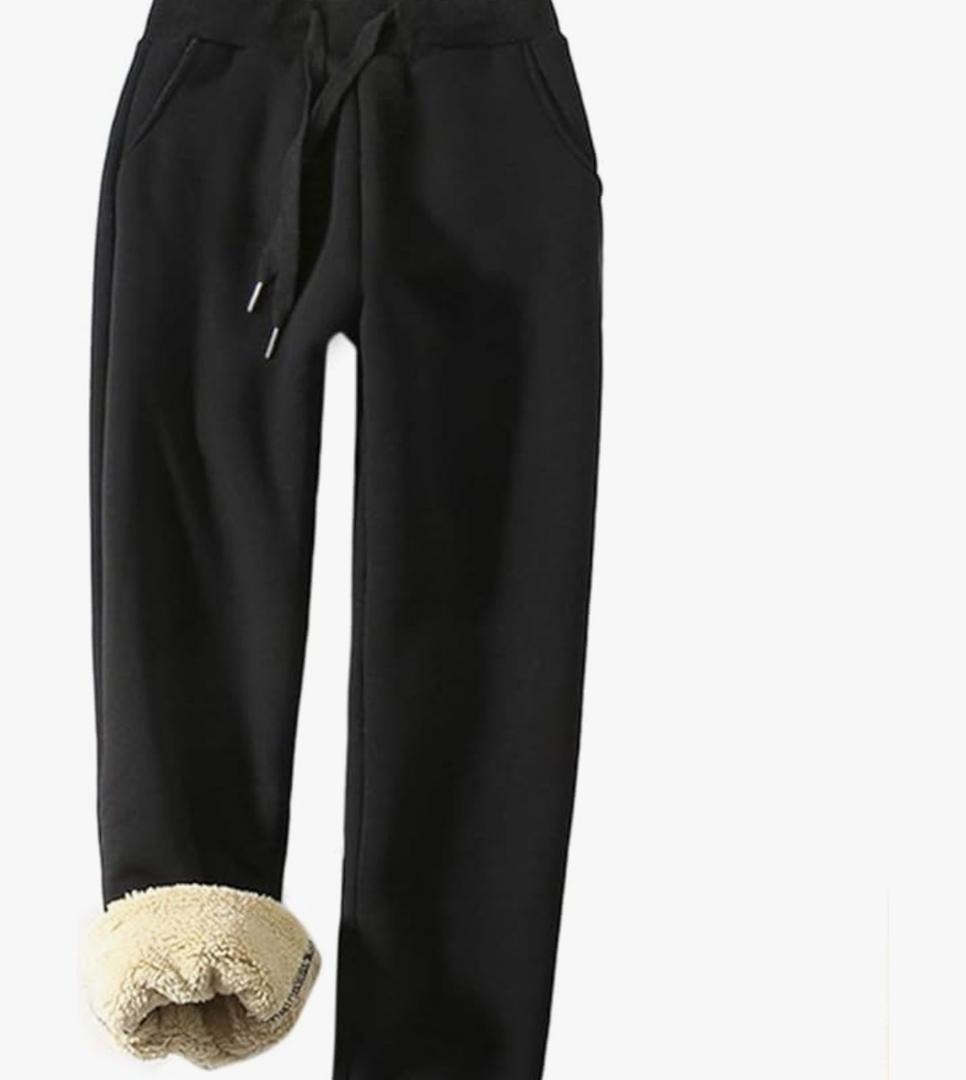 Women's Warm Sherpa Lined Athletic Sweatpants Jogger Fleece Pants XL