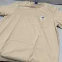 NORTHYARD Men's Cotton Work Shirt Heavyweight Crew Neck Short Sleeve T-Shirts Relaxed Fit Outdoor Wear with Chest Pocket DERSERT XL