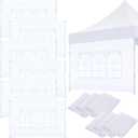 Windyun 6 Pcs Sunshade Sidewall with Window Only Tent Sidewalls for 10 x 10 Feet Pop up Canopy(White)