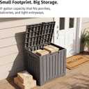 EAST OAK Outdoor Storage Box, 31 Gallon Deck Box for Patio Cushions, Pool Accessories & Garden Tools, Waterproof Resin Storage Container, Ash Grey