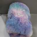 Amdrebio Purple Rainbow Rugs for Bedroom Girls Room Decor, Soft Fluffy Cute Area Rug 4x6 for Kids Room Playroom Nursery Dorm, Mermaid Stitch Frozen Fuzzy Carpet, Plush Kawaii Furry Baby Toddler Rug