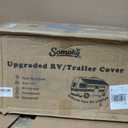 Upgrade 7-Layer Heavy Duty RV Cover 35-38 FT | Fits RVs with Roof Top A/C | All-Weather Travel Trailer RV Cover for Snow & Wind Protection | Rip-Stop Camper Cover with 5+2 Straps