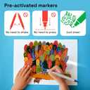 ARTISTRO 36 Acrylic Paint Markers - Paint Pens for Calligraphy, Brush + Fine Tips - For Fabric, Rock, Glass, Wood, DIY, Craft, Canvas - Art and Craft Supplies for Adults, Teens, Kids