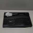 Wireless Keyboard and Mouse Combo,2.4G Full Size Wave Keys Ergonomic Keyboard with Wrist Rest for Natural Typing, 3 DPI Adjustable Ergonomic Silent Mouse for Computer/Laptop/Windows/Mac (Black)