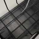 Sponge Holder for Kitchen Sink,Stainless Steel Kitchen Sink Organizer with Auto Draining Tray,Countertop Sink Caddy for Sponge Holder Soap Brush Dispenser,Black-Large (Large(Self-Drainage))