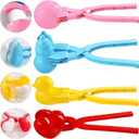 Snowball Maker, 4 Pack Snowball Mold for Kids, Snowball Mold Snow Toys, Outdoor Beach Toy Snowball Maker Toys with Handle, Birthday Xmas Gifts for Kids Ages 2-10