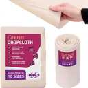 CCS Canvas Drop Cloth for Painting  All Purpose Cotton Duck Cloth Tarp for Curtains, Tablecloths, Backdrops  Washable & Reusable Floor Cover & Dust Sheet for Furniture (6x9 Ft) (6 by 9 Feet)