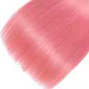 Pink Bundles Human Hair Straight 24 26 28 Inch Pink Bundle Human Hair Extension 3 Bundles 50 Gram Per Bundle 150g Total Unprocessed Virgin Hair Double Weft