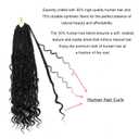 Boho Crochet Braids Human Hair Mixed 24 Inch Goddess Box Braids Crochet Hair Boho Box Braid Bohemian Braid Crochet Hair for Black Women 7 Packs 1B#