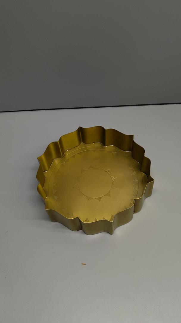 RITUALISTIC Maitri Brass Urli | Urli for Flower Decoration | Brass Urli Bowl for Home Decorations | Kitchen Décor | Bowl for Decoration | Perfect for Housewarming Gifts, Festive Occasion | 23cmx5cm