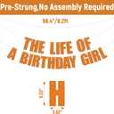 3 x The Life of a Birthday Girl Banner - Showgirl Birthday Decorations, Showgirl Themed Bday Party Decorations