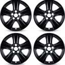 Set of 4 17 inch ABS Wheel Skins for 2019-2025 Toyota RAV4, Wheel Covers Compatible with 19-25 Toyota Rav4 - Gloss Black, Snap-on Wheel Skin Replacement Set