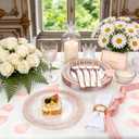 I00000 72 Pcs Rose Gold Plastic Dessert Plates7.5& 70 Pcs Plastic Forks7.4, Premium Salad Plates, Heavy Duty Disposable Plate for Party,Disposable Appetizer Plates Great for Wedding