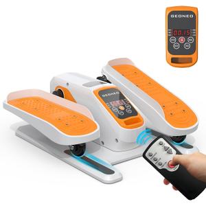 Under Desk Elliptical Machine, Electric Elliptical Exerciser for Senior, Quiet and Small Electric Seated Pedal for Home with Display Monitor, Remote Control and 12 Adjustable Speeds