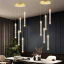 Mini Chandelier Modern Pendant Lights LED Bubble Crystal Kitchen Island Light Fixtures Gold Mini Pendant Lighting for Kitchen Island Dining Room Bedroom Bar Dimmable Ceiling Hanging Lights 2700K 6000K (Pack Of 1)