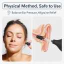 Ear Pressure Relief Suction Device, Migraine and Airplane Ear Relief Products, Inner Ear Pressure Balance Tool, Headache & Tension Reducer with 3 Sizes Earplugs
