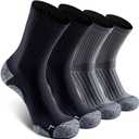 SITOISBE Elite Cushioned Compression Mid-crew Socks 4-Pack for Youth Women Men, Medium