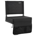 Stadium Seats for Bleachers with Back Support, Bleacher Chairs with Back and Cushion Bleacher Seats Portable Stadium Seats Thick Padded Folding Chair Comfort for Sports Events Black