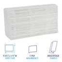 Boardwalk Multifold Disposable Bathroom Paper Hand Towels, 1-Ply, 9 x 9.45, 250 Towels/Pack, 16 Packs/Carton, White