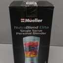 Mueller Smoothie Blender for Smoothies - Personal Blender for Shakes, Frozen Drinks, Baby Food & More, 15oz Travel Cup and Lid, Durable Stainless Steel Blades for Powerful Blending Performance