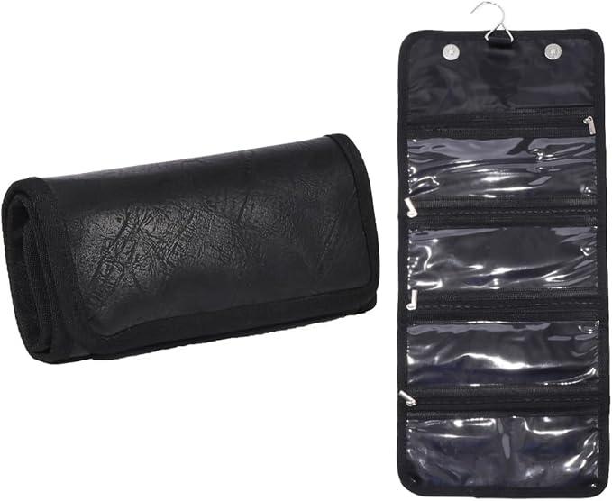 Money Organizer Wallet for Cash - Multi-Pocket Money Pouch with Envelopes for Budgeting, Receipts, Coupons, Currency Storage, and Card Holder Wallet (Black, 4 pockets)