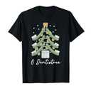 Cute Funny O Dentistree Teeth Brush Christmas Tree Dental T-Shirt Size L