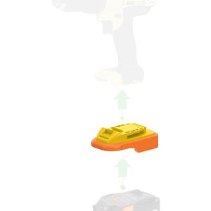 Adapter - for DeWalt 20V MAX Tools (Not 18V Ni-CD) - Compatible with Ridgid 18V Batteries for Power Supply, No Charge Function - 1 Adapter Only