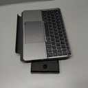 MicroPack Foldable Bluetooth Keyboard with Touchpad & Stand for iPad/iPhone/MacBook, Designed Only for macOS & iOS, Portable Rechargeable Keyboard with PU Leather Cover - Grey